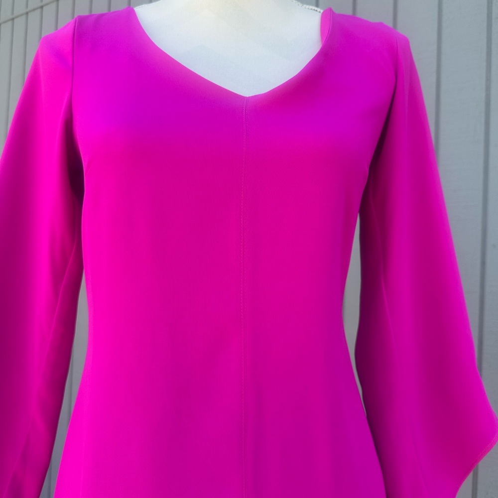 Laundry By Shelli Segal Pink Sheath Dress with Bell Sleeves - Picture 6 of 14